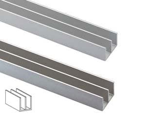 Profilo a Doppia U in Alluminio 20 MMX18 1 m Argento Lucido 5 Pezzi - 2
