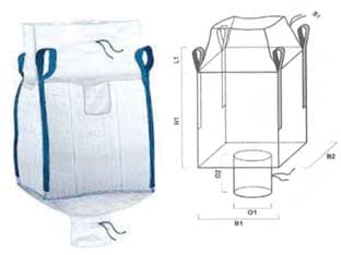 Saccone in Polipropilene Valvola di Scarico+ Bocca Caramella 90 CMX90X120 - 2
