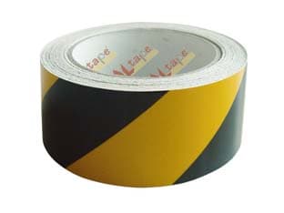 Nastro Segnaletico Adesivo in PVC Giallo Nero 50 Mmh. Rotoli da 33 6 Pezzi - 2