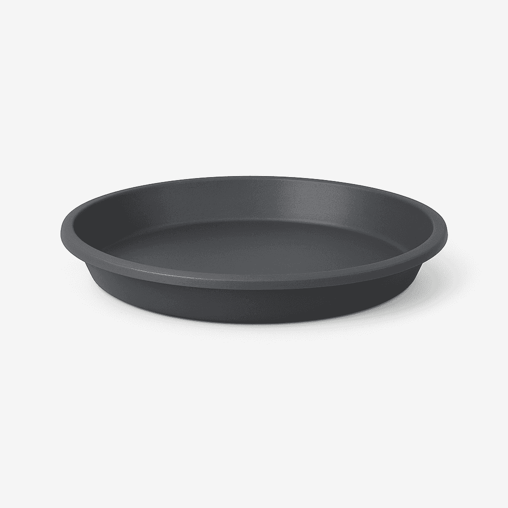 Sottovaso Cilindro Ø 30 cm (Vaso Ø 40) Colore Antracite - 2
