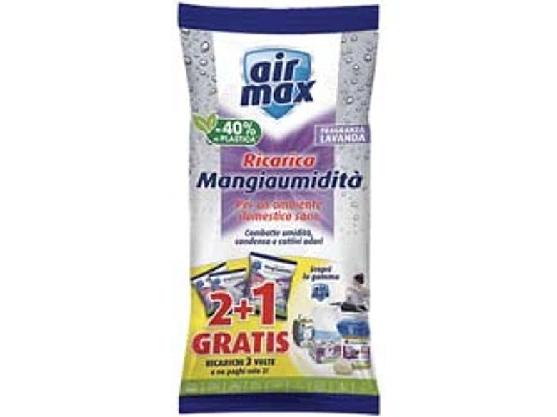 Airmax Assorbiumidita' Sali Ricarica Lavanda 3 Ricariche 450 g 12 Pezzi - 2