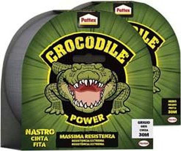 Pattex Crocodile Nastro Adesivo 20 m Nero Henkel 8 Pezzi