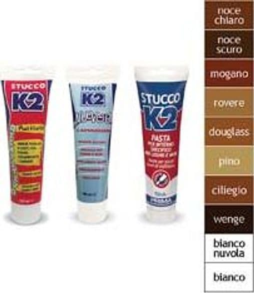 K2 Stucco in Pasta Multiuso Colorato in Tubetto 150 ml Pino K2 6 Pezzi - 2