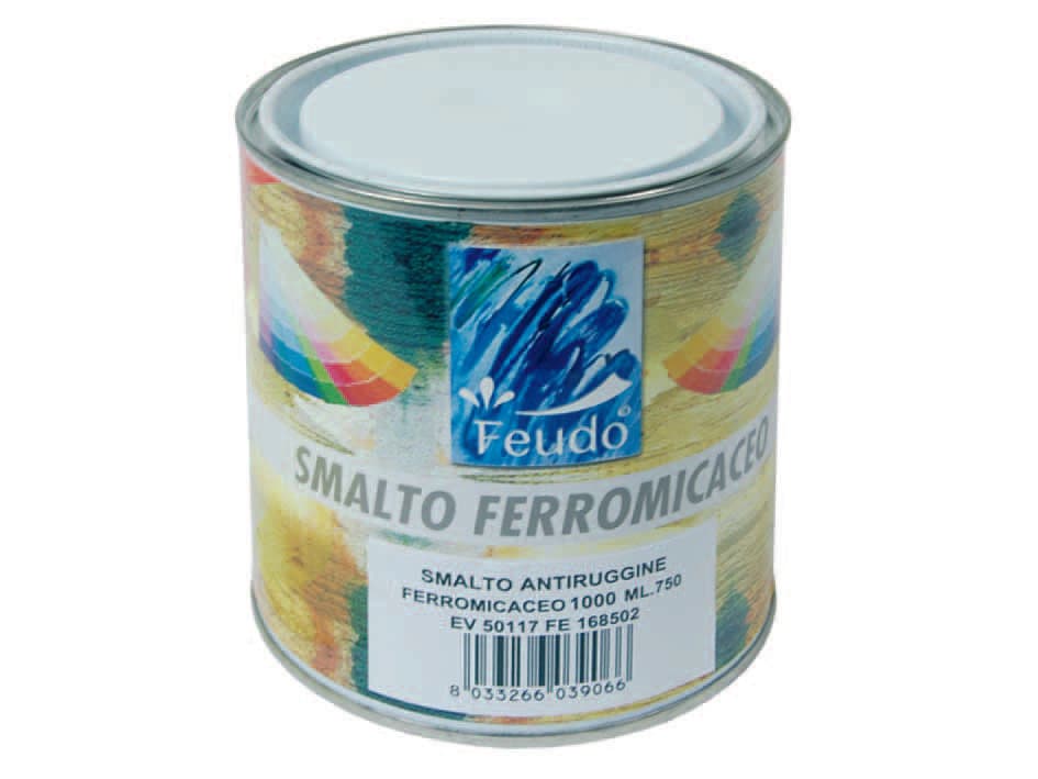 Smalto Sintetico Ferromicaceo (anti Lack) 750 ml Grafite RAL 1000 6 Pezzi - 2