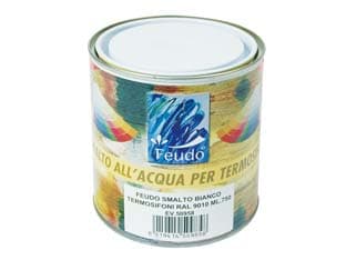 Smalto All'Acqua per Termosifoni (termo Lack) 750 ml Bianco RAL 6 Pezzi - 2