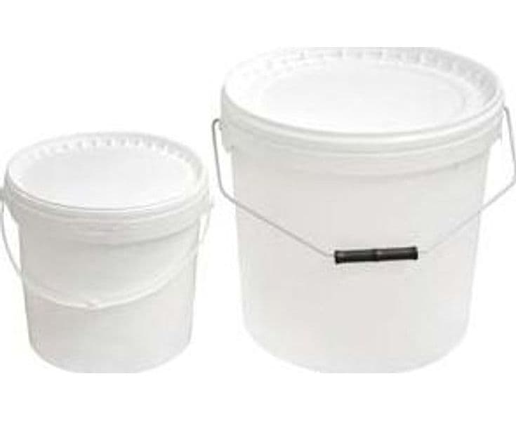 Secchio in Plastica Anonimo con Coperchio Bianco 6 l Manico 10 Pezzi - 2