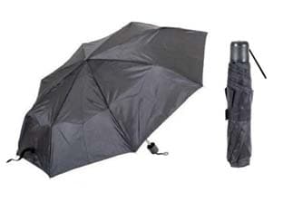 Ombrello Pieghevole Super Mini con Custodia in PVC Nero 6 Pezzi - 2