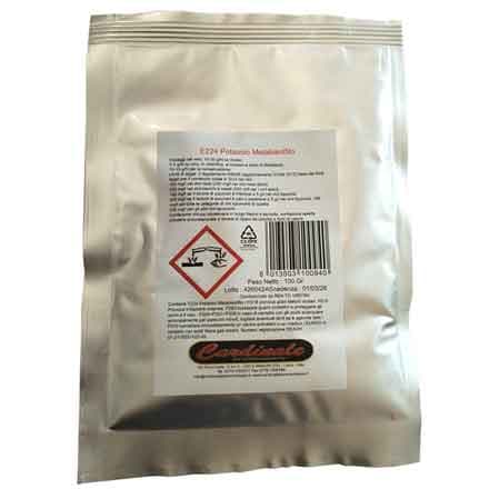 Metabisolfito di Potassio per Mosti e Vini 100 Gr - 2