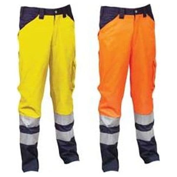 Pantalone Encke ad Alta Visibilita' Tg.xl Giallo Fluo Navy Cofra - 2