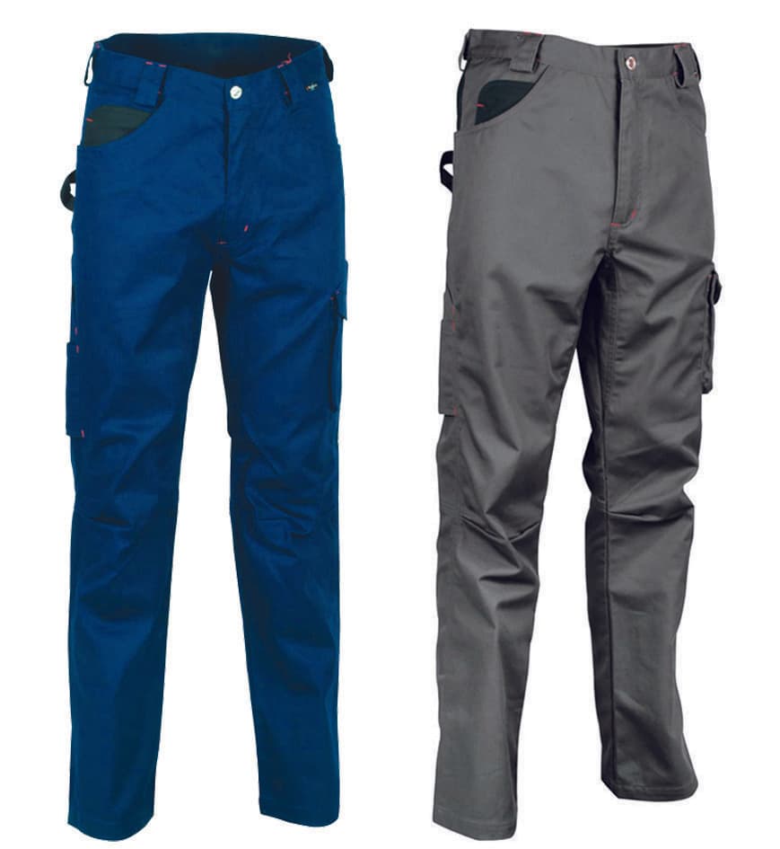 Pantalone Drill in Cotone e Poliestere Right Fit TG.52 Antracite Nero Cofra - 2