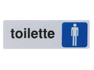 Targhetta Adesiva Toilette Uomo 15 CMX5H 10 Pezzi - 2