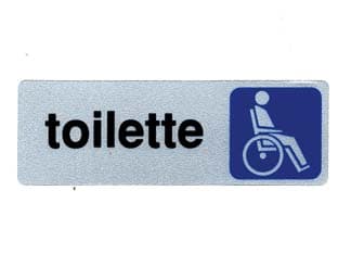 Targhetta Adesiva Toilette Disabili 15 CMX5H 10 Pezzi - 2