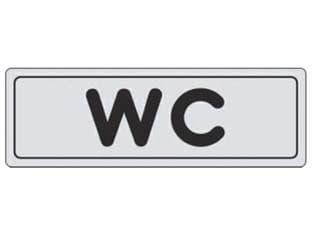 Targhetta Adesiva WC 15 CMX5H 10 Pezzi - 2