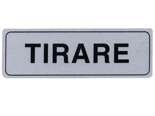 Targhetta Adesiva Tirare 15 CMX5H 10 Pezzi - 2