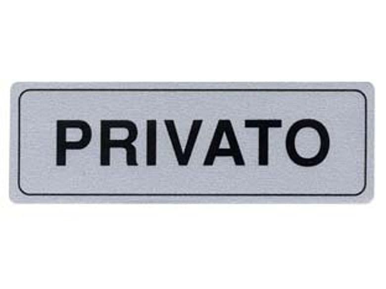 Targhetta Adesiva Privato 15 CMX5H 10 Pezzi - 2