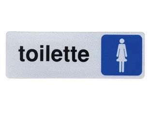 Targhetta Adesiva Toilette Donna 15 CMX5H 10 Pezzi - 2