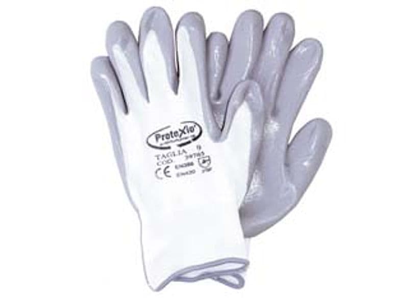 Guanti da Lavoro in Poliestere con Palmo Ricoperto in Nitrile Grigio Tg.m - 2