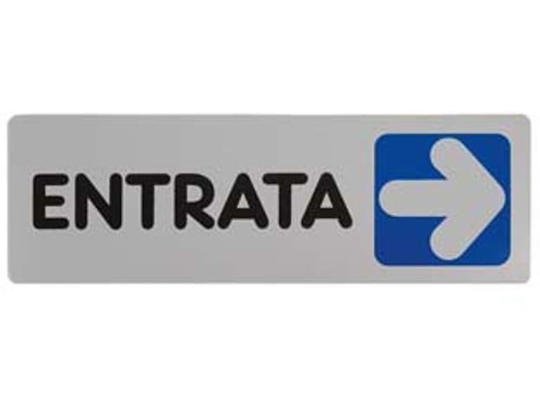 Targhetta Adesiva Entrata (freccia a Destra) 15 CMX5H 10 Pezzi - 2
