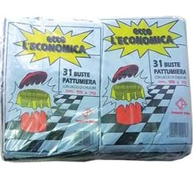 Sacco Pattumiera Ecco L'Economica Nero PZ.31 55 CMX70 400 g 20 Confezione - 2