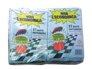 Sacco Pattumiera Ecco L'Economica Nero PZ.31 55 CMX70 400 g 20 Confezione - 2