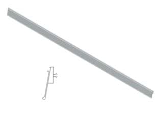 Portaprezzo PVC H40 Basculante per Ripiano Lamiera 40 mm H.X500 l - 2