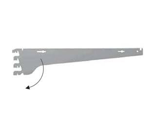 Mensola 4 Ganci Inclinabile 13 ° Passo 25 4A Verniciata Grigio RAL 7035 500 - 2