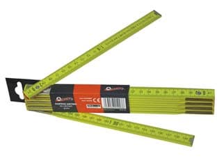 Doppiometro in Legno Giallo Testata Rosso Nera con Bollo Alte 10 Pezzi - 2