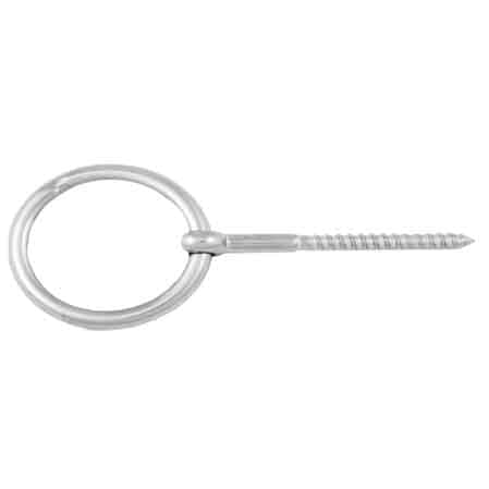 Vite per Legno con Anello Inox 6 x 60 mm (Ø 6 mm) 10 Pezzi - 2