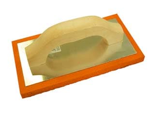 Frattone in Spugna Arancio Manico Legno 23,5 CMX10,5 Alte 2 Pezzi - 2