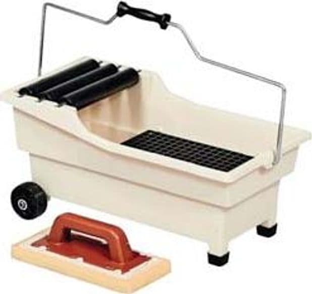 Vaschetta Lavaggio Pulirapid 20 l Kit Griglia 3 Rulli e 1 Frattone 56 - 2