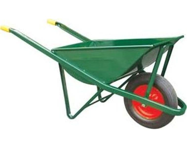 Carriola per Edilizia con Vasca Verde Zincata Saldata 70 l Vasca Verde - 2