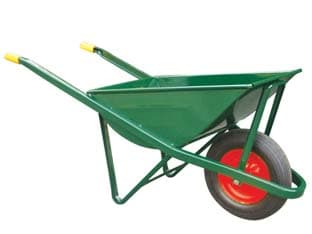 Carriola per Edilizia con Vasca Verde Zincata Saldata 70 l Vasca Verde - 2