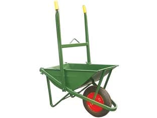 Carriola per Edilizia Ribaltabile C Vasca Verde Zincata Saldata 75 l Vasca - 2