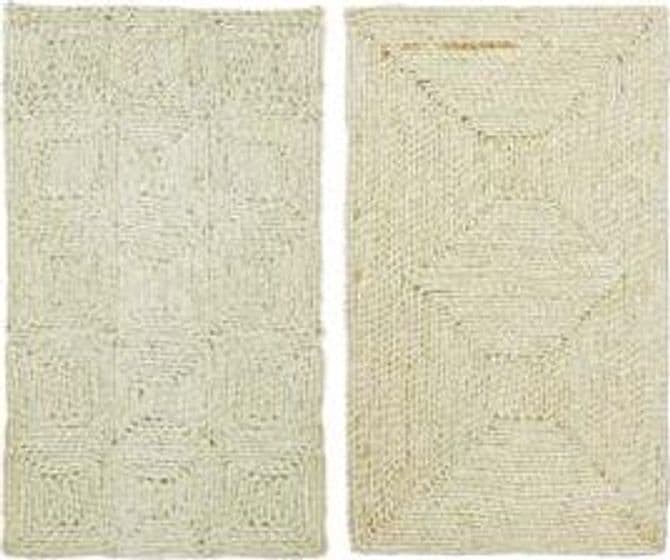 Zerbino Rettangolare Treccia in Paglia 45 CMX75 Spessore 15 mm Xtra 3 Pezzi - 2