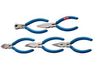 Pinza per Elettronica in Kit 5 Pezzi 120 mm in Acciaio, Manici Isolati, - 2
