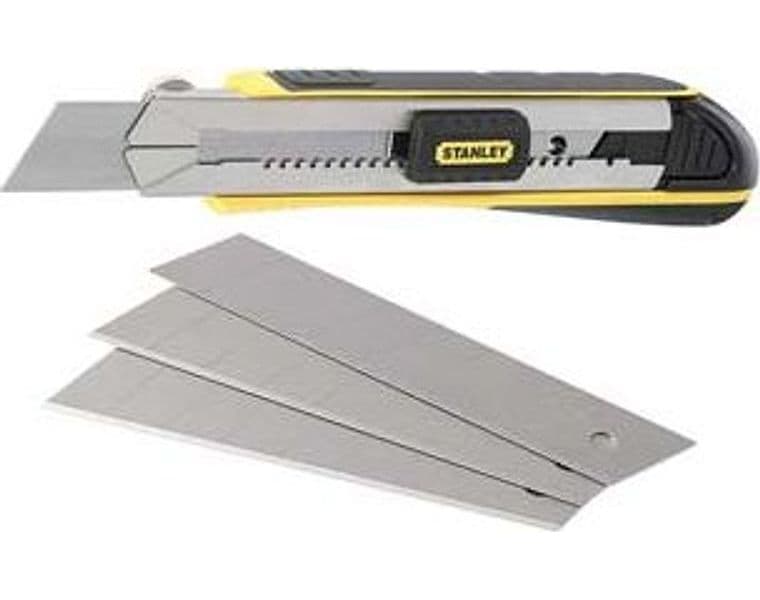 Cutter Grande Fatmax 25 mm con Guida in Acciaio Inox e 4 Lame 215 2 Pezzi - 2