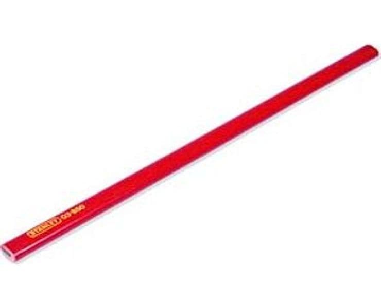 Matita da Falegname e Muratore Rossa 176 mm (1 03 850) Stanley 12 Pezzi - 2