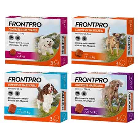 Antiparassitario a Compresse Masticabili Frontline per Cani 4 3 Compresse - 2