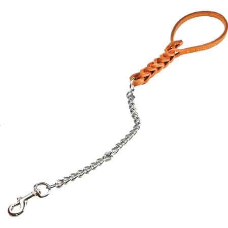 Guinzaglio per Cani Tripla Treccia con Catena 600 mm - 2
