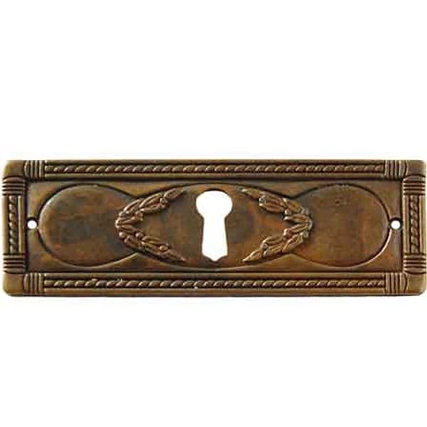Bocchetta per Mobili 5038 A3 Orizzontale 96 x 34 mm Giusti Patinato Antico - 2