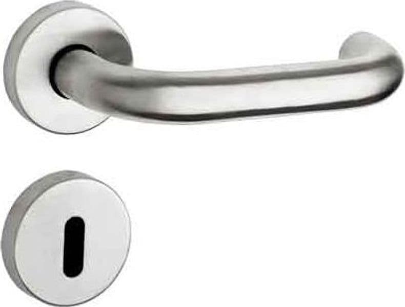 Maniglia Inox Spagna con Rosetta e Bocchetta Colore Inox Fimet Maniglie - 2