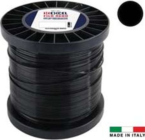 Filo per Decespugliatore in Nylon Tondo Pro Nero Ø 3 mm in Matassa da 220 m – Excel