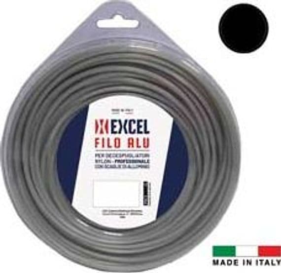 Filo per Decespugliatore in Nylon Tondo Alu Ø 3 mm in Matassa da 55 m Excel - 2
