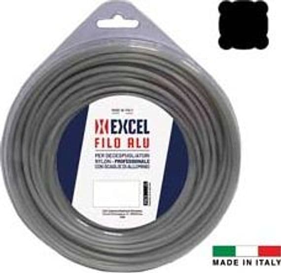 Filo per Decespugliatore in Nylon Quadro Alu Ø 3 mm in Matassa da 15 m - 2