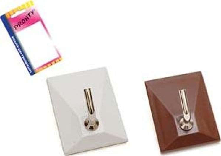 Ganci Adesivi in Plastica 1 Posto in Blister 30 MMX40, Bianco 12 Blister