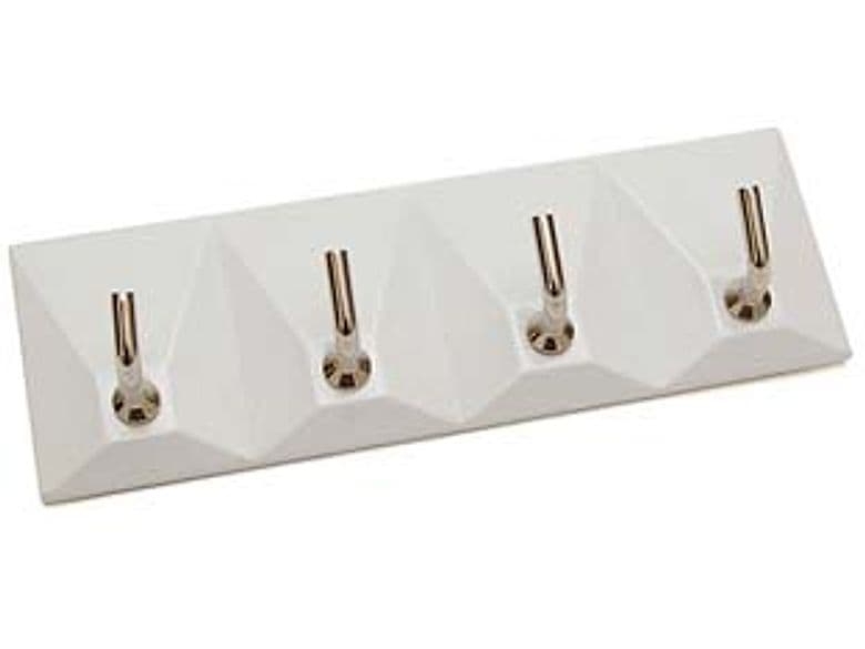 Ganci Adesivi in Plastica Bianchi 4 Posti 120 MMX40H 30 Pezzi - 2