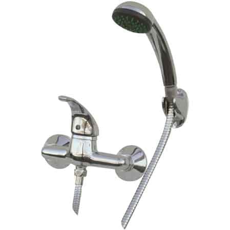 Rubinetto Miscelatore Monocomando Esterno Doccia Cromo - 2