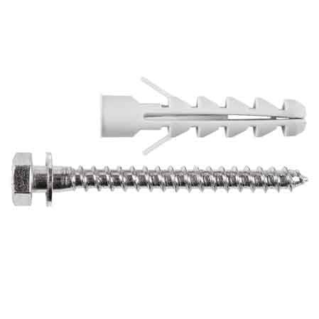 Tassello con Vite e Bordo Ncv Te Ø 12 x 60 Tecfi Vite 8 x 70 50 Pezzi - 2