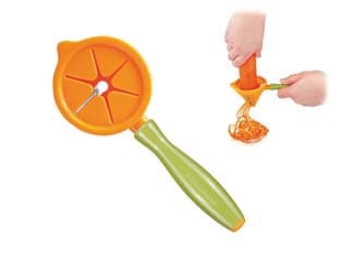 Affetta Julienne a Spirale Corpo Plastica e Lama Acciaio Presto 2 Pezzi - 2