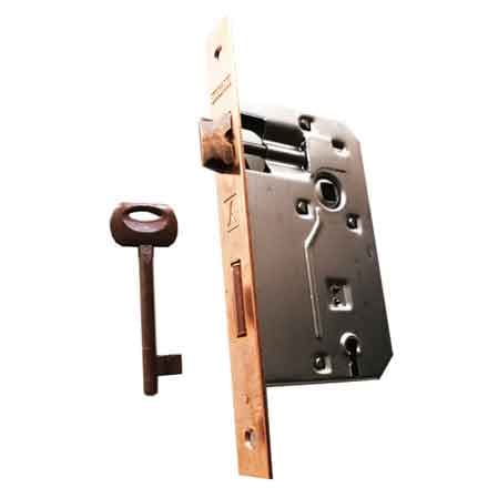 Serratura per Porte in Legno Patent Frontale Bordo Quadro Bonaiti E40 - 2